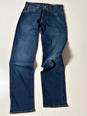 NWT Levi's 501 Original Fit Stretch Jeans Mens W28 L32 Dark Wash Button Fly